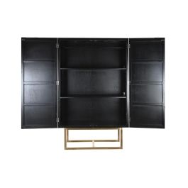 DKD Home Decor Armario Oriental Negro de Álamo y Metal Desmontable 110x50x180 cm DKD Home Decor Armario Oriental Negro de Álamo y Metal Desmontable 110x50x180 cm