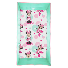 Bright Starts Disney Baby Minnie Bañera Plegable para Bebé Portátil con Forro Impermeable, Fácil de Limpiar y Drenar
