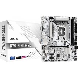 ASRock B760M-HDV/M.2 Placa Base Intel B760 LGA 1700 Micro ATX DDR5-SDRAM 90-MXBMJ0-A0UAYZ