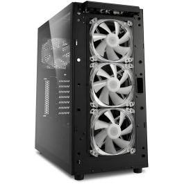Sharkoon TG6M RGB ATX - Caja Gaming PC, Panel Frontal y Lateral de Cristal Templado, 4 Ventiladores 120mm Iluminación RGB, Negro