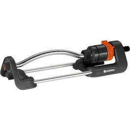 Gardena Aspersor oscilante Aqua s, cobertura 90-220m², alcance 7-17m, gris/naranja