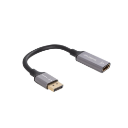LANBERG AD-DP-HD-04 Adaptador de Cable de Video DisplayPort a HDMI 0,2 m Plata, Negro
