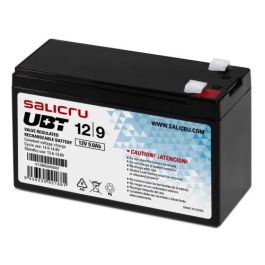 Salicru Batería AGM 9Ah 12V Compatible con SAI/UPS, Libre de Mantenimiento
