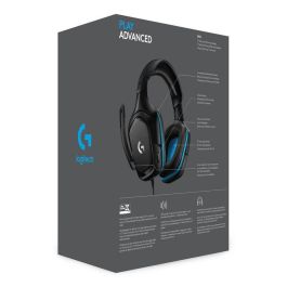 Logitech G432 Auriculares Gaming con Microfono Unidireccional 6 mm, Sonido Envolvente DTS Headphone:X 2.0, 50 mm, USB/Jack 3.5 mm, Compatible PC, Consolas, Referencia 981-000770