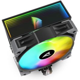 Sharkoon A50 RGB Refrigerador de Aire CPU Single Tower con Ventilador 120mm RGB Efecto Espejo Infinito, 5 Tubos de Cobre, 230W TDP Negro