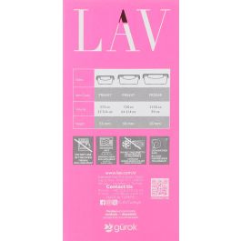Lav Set 3 Fiambreras Herméticas Fresco - 11.5x5.3 cm, 4.2x6 cm, 17x6 cm (8 Cajas)
