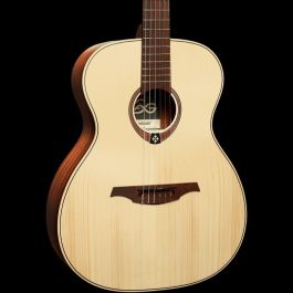 LAG Guitarra Acústica Nylon Auditorium Natural Abeto Engelmann Macizo Acabado Satinado