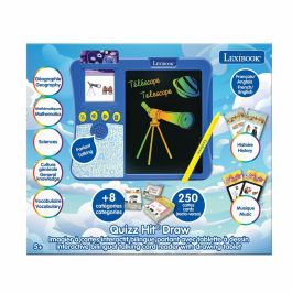 Lexibook AAAMF78148 - Libro Interactivo Bilingüe con 200 Tarjetas Educativas y Tableta de Dibujo - Aprendizaje Divertido