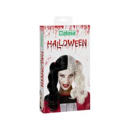 Peluca de Coletas Villana Rubia y Morena para Halloween, Cosplay y Carnaval