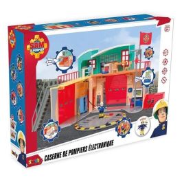 Bombero Sam Pontypandy Estación de bomberos Smoby con 1 figura - Juguete para niños a partir de 3 años