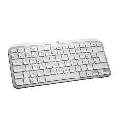 Logitech MX Keys Mini Teclado Inalámbrico Gris Pálido - Teclas Esféricas Cóncavas, Retroiluminación Inteligente, Bluetooth