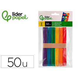 Liderpapel Palitos de Madera Colores Surtidos 15x1.8 cm Bolsa 50 Unidades Manualidades Precio: 2.50000036. SKU: B1F92XEPCJ