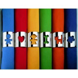 Alessi AKK10 H Girotondo Servilletero Corazón Acero Inoxidable 18/10