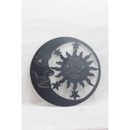 Decoracion Pared Boho DKD Home Decor Negro 1 x 98 x 98 cm (2 Unidades)