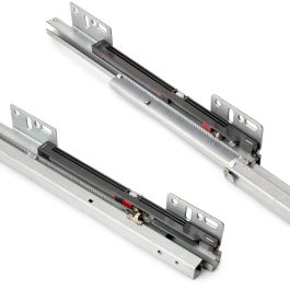 Emuca Carro extraíble Titane de fijación inferior con cierre suave, módulo 400mm, Acero, Gris Antracita