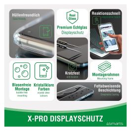 4smarts Protector de Pantalla X-Pro Clear para iPhone 7/8/SE 20/ SE 22 de Vidrio Templado