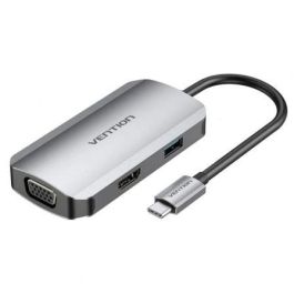 Vention TOAHB Docking USB-C con HDMI 4K, VGA, USB 3.0, USB-C PD 100W, Gris - Estación multipuerto de 5Gbps Precio: 25.4999998. SKU: B13SLFV9TV