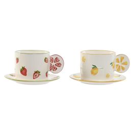 Taza Set Plato Moderno DKD Home Decor Amarillo Rojo 14 x 7.4 x 15 cm (6 Unidades) Precio: 69.8049000726. SKU: B12GKCHLSJ