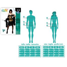 Disfraz Cabaret Dorado Flecos Mujer Adulto XL