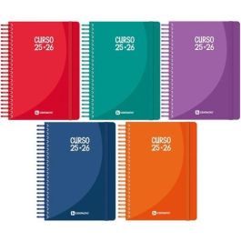 Centauro Agenda Escolar A6 Día/Página Forrada Espiral PVC Colores Surtidos 2025-2026 (Pack 5 Unidades) (5 Unidades) Precio: 14.49999991. SKU: B1BCS2ABCE