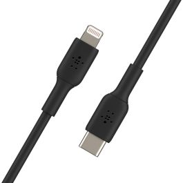Belkin CAA003BT1MBK Cable USB-C a Lightning Boost Charge MFi para iPhone/iPad, Carga Rápida, 1m, Negro