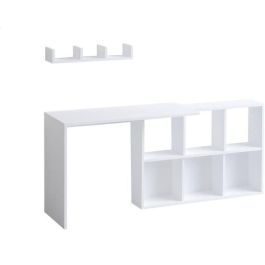 Escritorio JACK393MRD1299 Escritorio elegante Blanco/Roble 145 x 74 x 45 cm