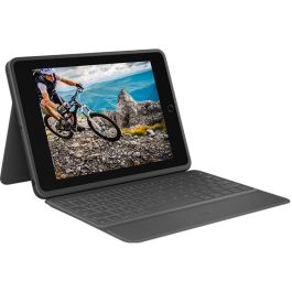 Funda con Teclado Logitech Rugged Folio para Tablets Apple Ipad 7ª y 8ª Generación 10.2"/ Negro Precio: 122.49999949. SKU: S7802813