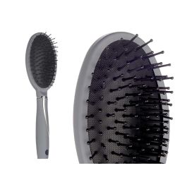 Berilo Cepillo de Cabello Gris Siliconado, Plástico y Silicona, 7x25.5x3.5 cm (24 Unidades)