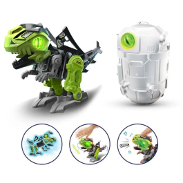 Ycoo Mega Dino Biopod - CYBERPUNK para construir - Dinosaurio Robot con Sensores Táctiles, Ojos Luminosos y Sonidos, 22cm