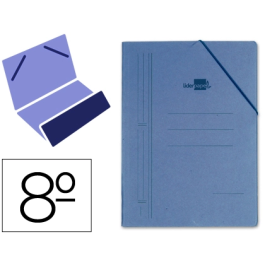 Liderpapel Carpeta Gomas Octavo Bolsa Carton Compacto Azul 105x195x140 mm Precio: 19.59000043. SKU: B19777V9KV