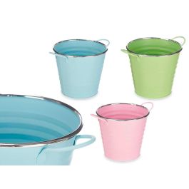 Cubo Grande Zig Zag Filo Plata Ibergarden 22x15x16 cm - Azul, Rosa, Verde (24 Unidades) Precio: 54.49999962. SKU: B18HXE26R5