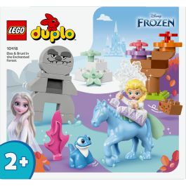 LEGO 10418 DUPLO Disney Elsa y Bruni en el Bosque Encantado - Set de Construcción para Niños Pequeños