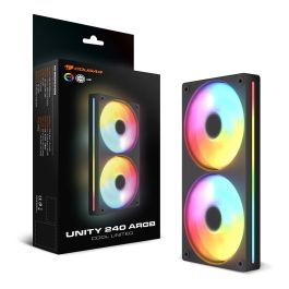 Cougar Unity240-FB Kit de Refrigeración Líquida para CPU de 240mm, 2 Ventiladores ARGB de 120mm PWM Negro