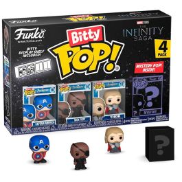 FUNKO Bitty POP! Marvel The Infinity Saga Capitan America Blister 4 figuras coleccionables con Bitty Pop! misterioso