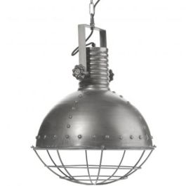 DKD Home Decor Lámpara de Techo Loft Plateada de Hierro, 66 cm Alto, 43 cm Ancho, E27, 50W, 1 Bombilla