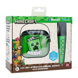 OTL TECHNOLOGIES Altavoz Karaoke Inalámbrico LED Minecraft con Micrófono Bluetooth para Fiestas y Entretenimiento Precio: 30.59000032. SKU: B1BV8W2AH4