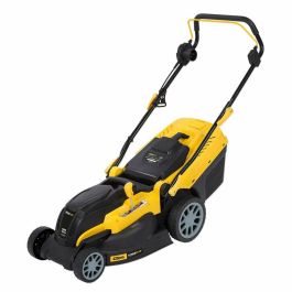 Powerplus Cortacésped Eléctrico 2000W, Ancho de Corte 42cm, Función Mulching y Recogedor Trasero, Altura 25-80mm (5 Posiciones)