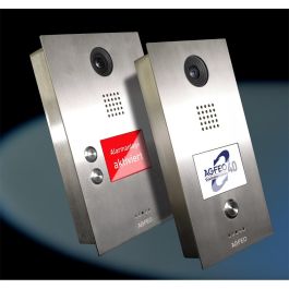 AGFEO IP-Video TFE 2 - Videoportero con Pantalla TFT 3.5", Resolución HD 720p, Acero Inoxidable, PoE, IP65