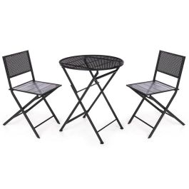 Conjunto de Mesa con 2 Sillas Negro Precio: 112.78999996. SKU: B1AYPW4NNL