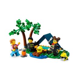 LEGO 60412 City Camión de Bomberos 4x4 y Bote Salvavidas, Juguete con Barco, Remolque y Minifiguras