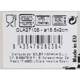 La Mediterranea Fuente Redonda "Olaf" Nordic Brillo Ø 15.5 cm (24 Unidades)