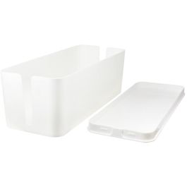 LogiLink KAB0063 Caja de Gestión de Cables Grande 407x157x133.5mm Blanco Plástico Organizador
