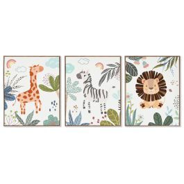 DKD Home Decor Cuadro Animal Selva Lienzo Poliester PS Verde Blanco Naranja 3 x 50 x 40 cm (3 Unidades) Precio: 58.79000017. SKU: B1A43KLND4