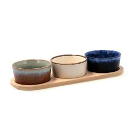 Bidasoa Tabla Aperitivo Moana de Bambú y Cerámica, Decorado Multicolor, 4 Piezas, 29x10x4,5 cm Precio: 6.59000001. SKU: B1BXKYPGGH