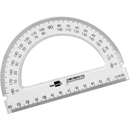 Liderpapel Semicirculo Transportador de Angulos 14 cm Plastico Transparente 0-180 grados