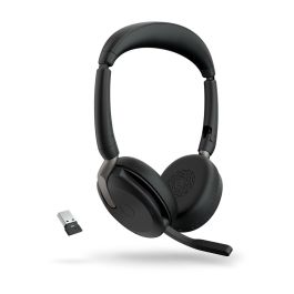 Auriculares Bluetooth con Micrófono Jabra Evolve2 65 Flex Negro Auriculares Bluetooth con Micrófono Jabra Evolve2 65 Flex Negro