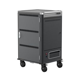 Ewent EW1701 Armario de gestión y carga para 36 dispositivos portátiles y tablets hasta 15.6", con sistema de carga inteligente y ruedas bloqueables, Negro, Gris Ewent EW1701 Armario de gestión y carga para 36 dispositivos portátiles y tablets hasta 15.6", con sistema de carga inteligente y ruedas bloqueables, Negro, Gris