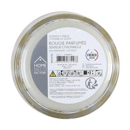 Home Deco Factory Vela Citronela 3 Mechas Antimoustique Recipiente Vidrio 370g Duración 28h