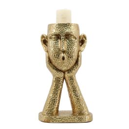 DKD Home Decor Portavela Decorativo Moderno de Resina Dorado con Diseño de Persona para Hogar y Velas 13.5 x 31.5 x 18 cm Precio: 16.1172. SKU: S3037602