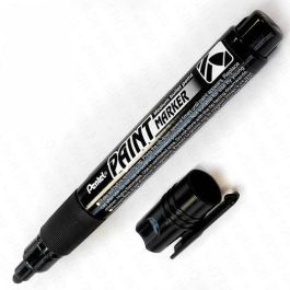 Pentel Paint Marker Marcador Permanente Punta Conica Negro -12U- Precio: 27.50000033. SKU: S8414973